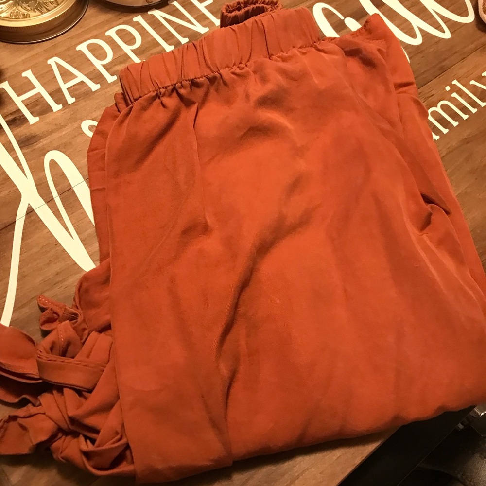 Gentle Devotion Rust Orange Off-The-Shoulder Top - image 5